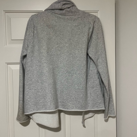 Athleta Light Gray Open-Front Shawl Collar Cardigan - Picture 5 of 5